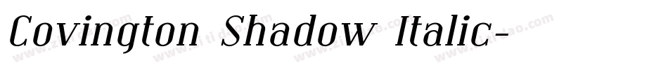 Covington Shadow Italic字体转换